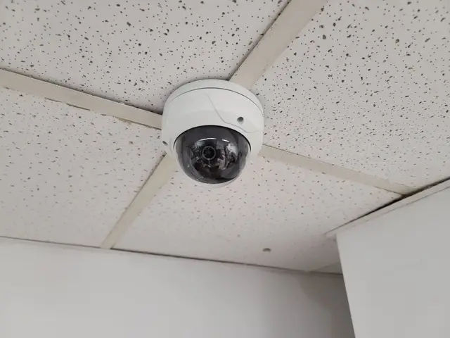 Dome camera in a drop ceiling